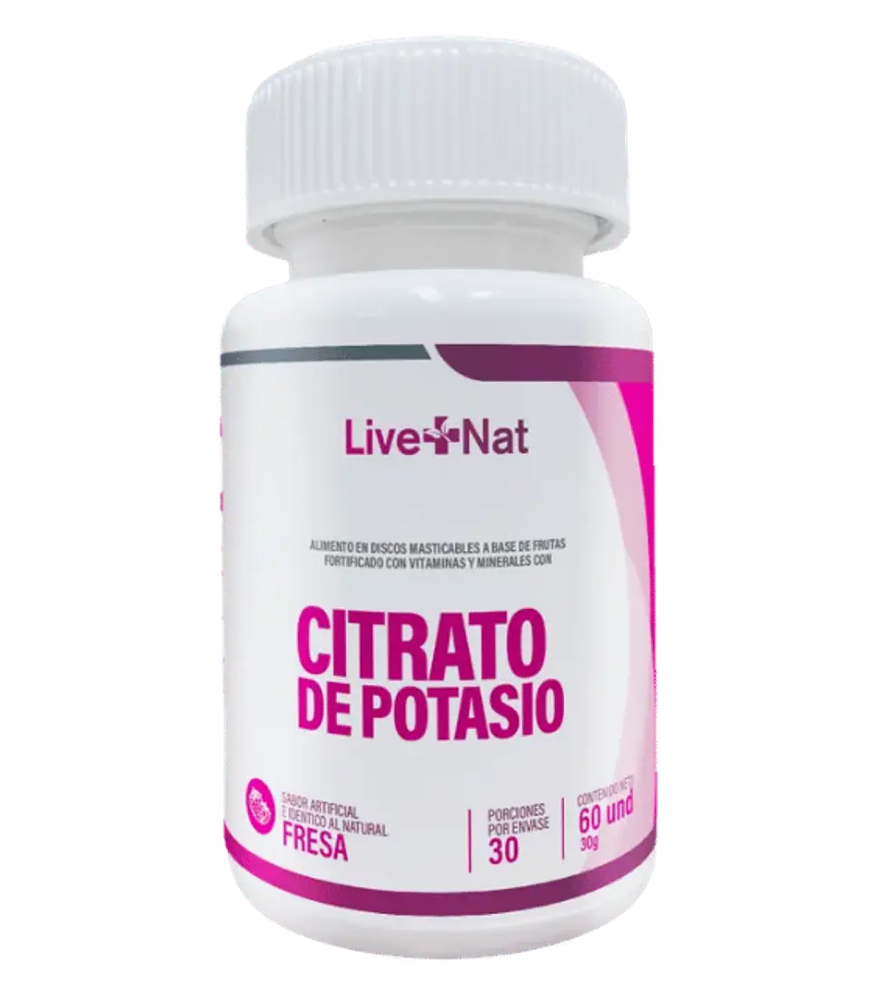 Citrato de Potasio 60 Discos Live Nat 1
