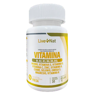 Multivitaminico Live Nat 60 Discos Masticables 