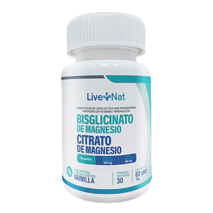 Bisglicinato de Magnesio y Citrato de Magnesio 60 Discos 