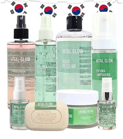 Combo Skin Care Coreano Extracto de Arroz y Probioticos Vital Glow 
