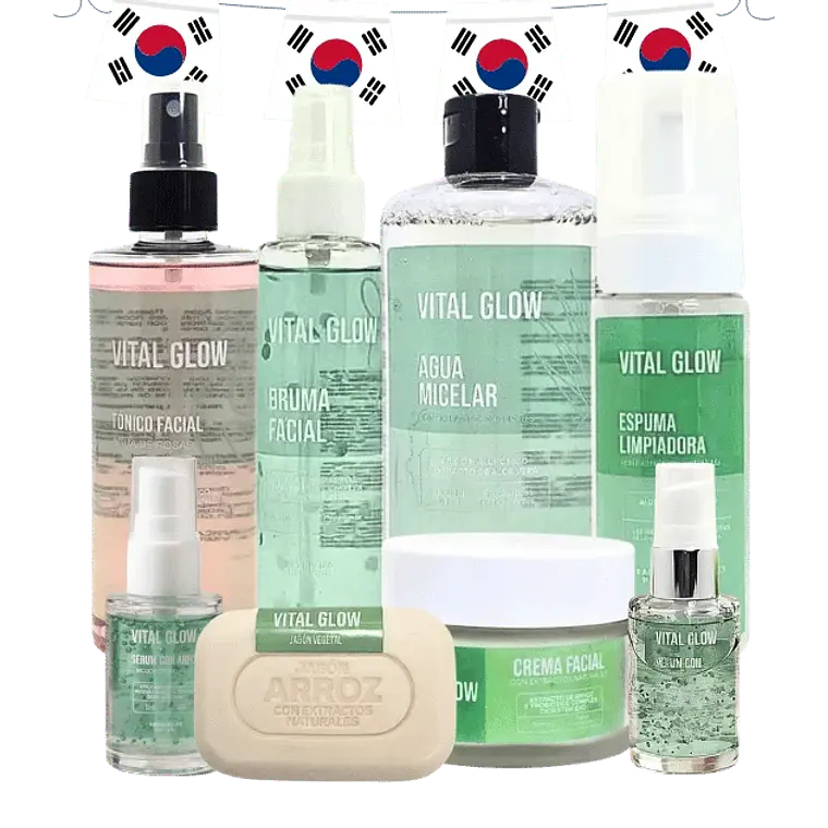 Combo Skin Care Coreano Extracto de Arroz y Probioticos Vital Glow  1