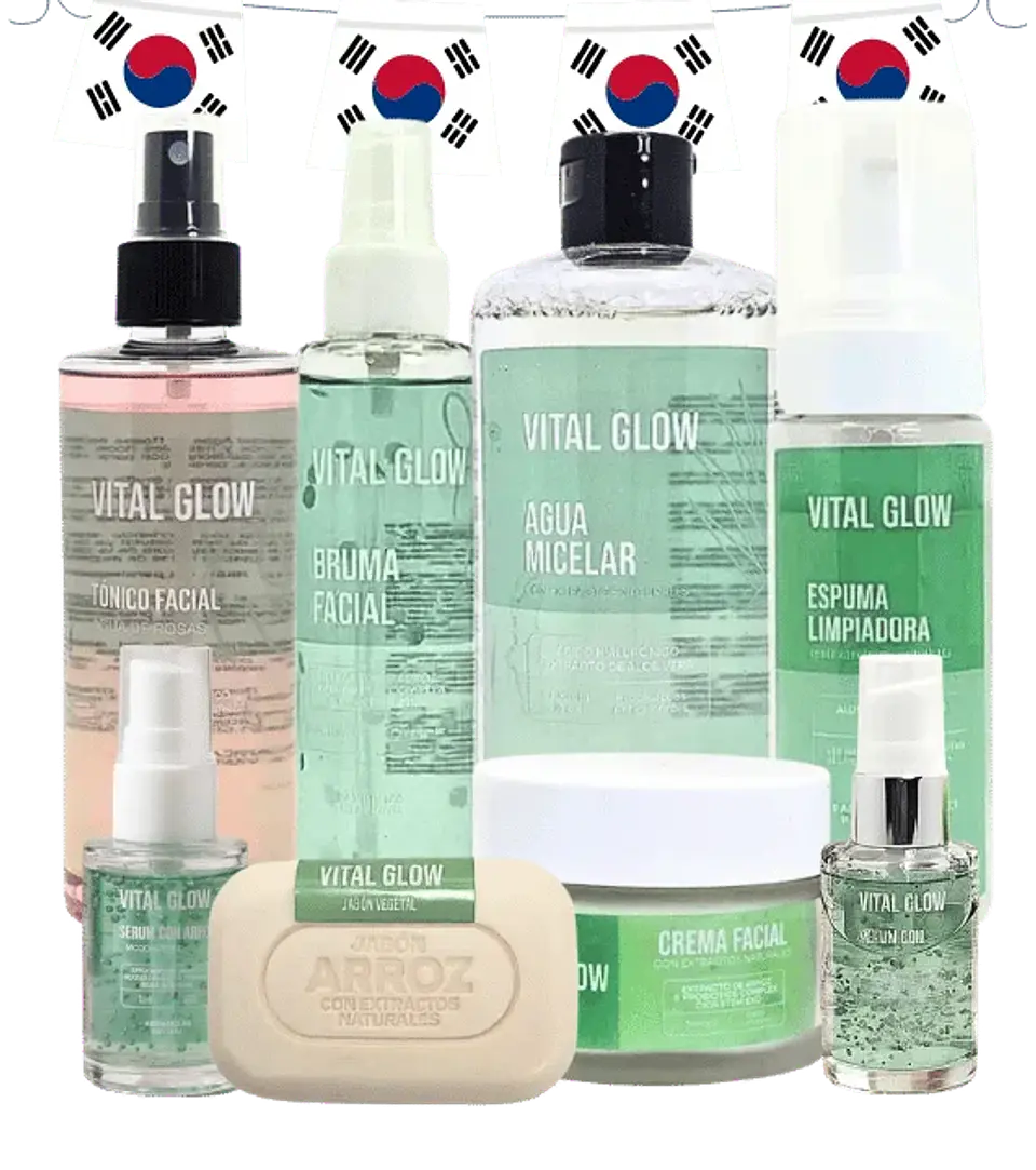 Combo Skin Care Coreano Extracto de Arroz y Probioticos Vital Glow  1