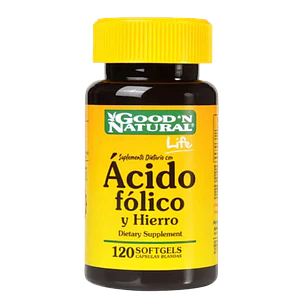 Ácido Fólico con Hierro Good'N Natural Life 120 Softgels