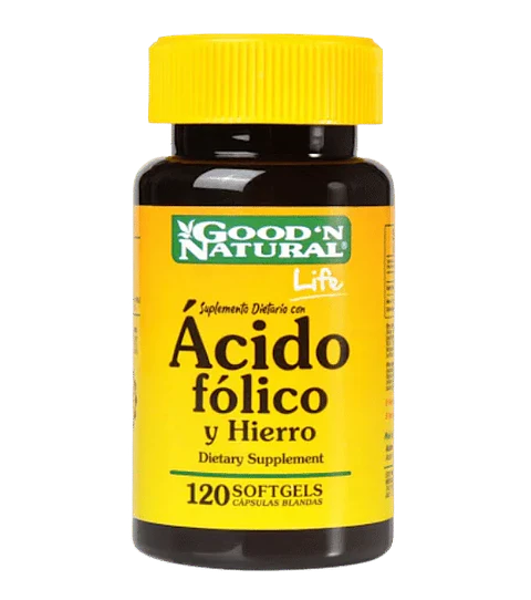 Ácido Fólico con Hierro Good'N Natural Life 120 Softgels
