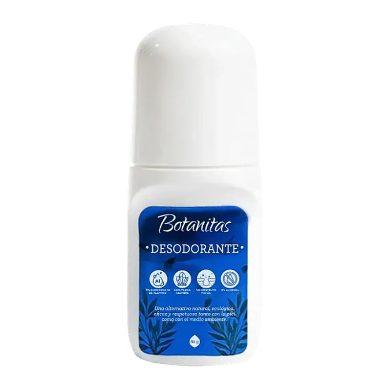 Desodorante 60 gr Sin Aluminio y con piedra de alumbre Botanitas 1
