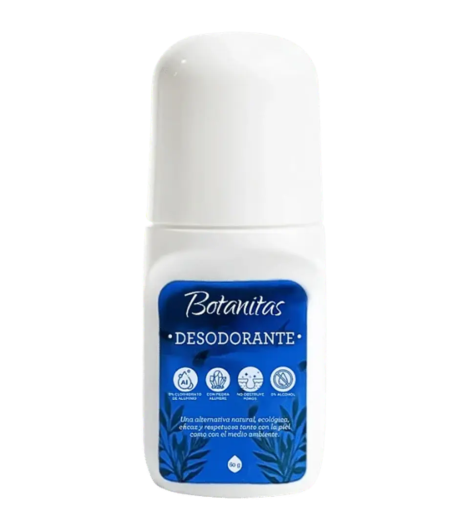 Desodorante 60 gr Sin Aluminio y con piedra de alumbre Botanitas 1