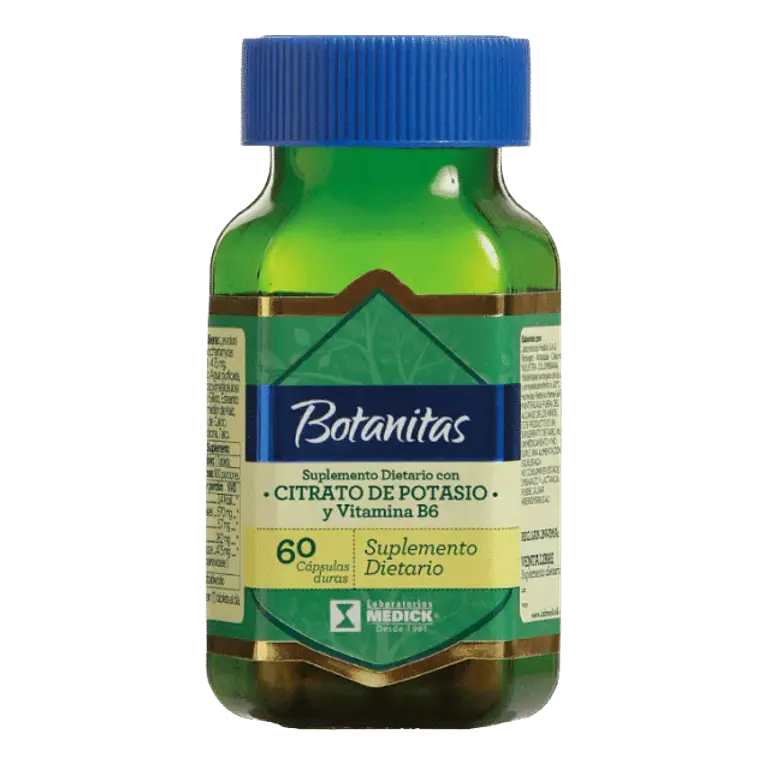 Citrato de Potasio y VItamina B6 60 Cápsulas Botanitas 1