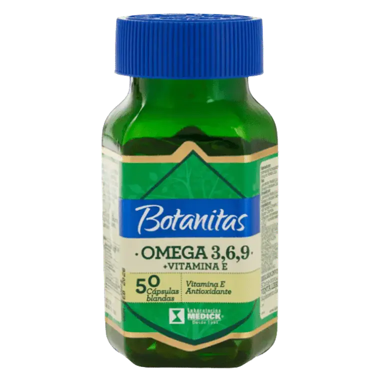 Omega 3 6 9 mas Vitamina E 50 Cápsulas Blandas Botanitas 1