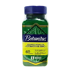 Zinc Citrato 60 Tabletas Botanitas
