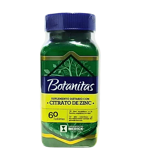 Zinc Citrato 60 Tabletas Botanitas