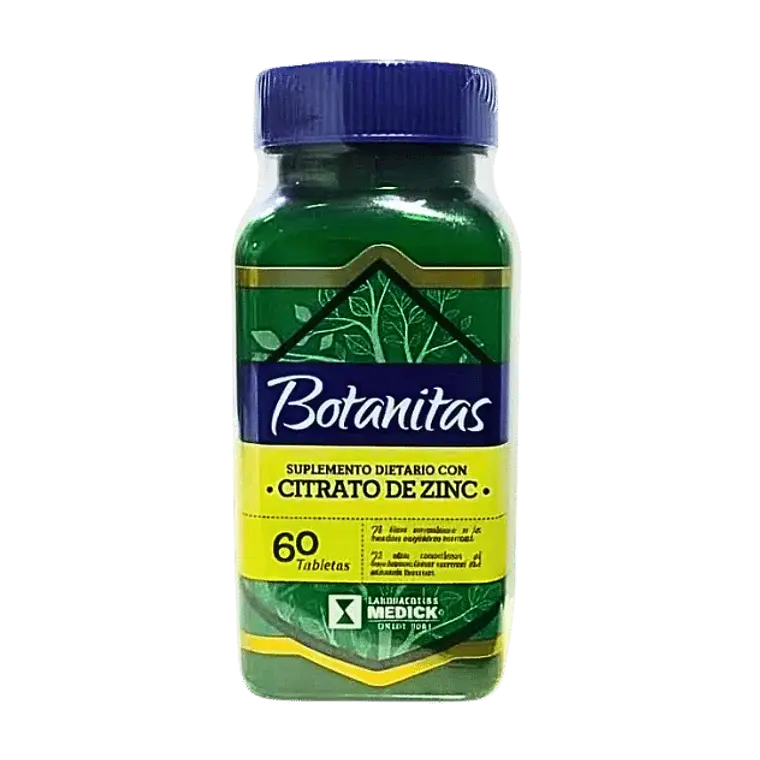 Zinc Citrato 60 Tabletas Botanitas 1