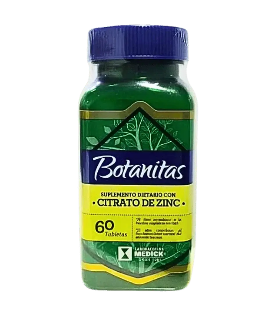 Zinc Citrato 60 Tabletas Botanitas 1