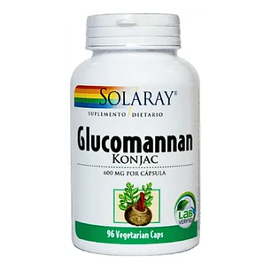 Glucomannan 96 Cápsulas Konjac Solaray