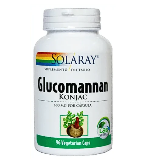 Glucomannan 96 Cápsulas Konjac Solaray