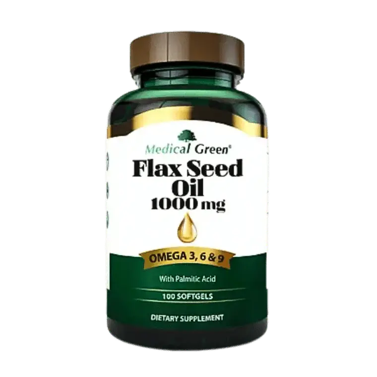 FlaxSeed Oil 1000 mg Medical Green 100 Softgels 1
