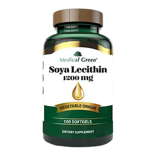 Soya Lecithin 1200 mg 100 Softgels Medical Green