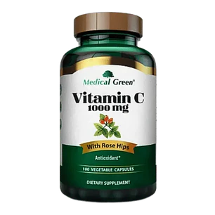 Vitamina C 1000 mg with Rose Hips Medical Green 100 Tabletas