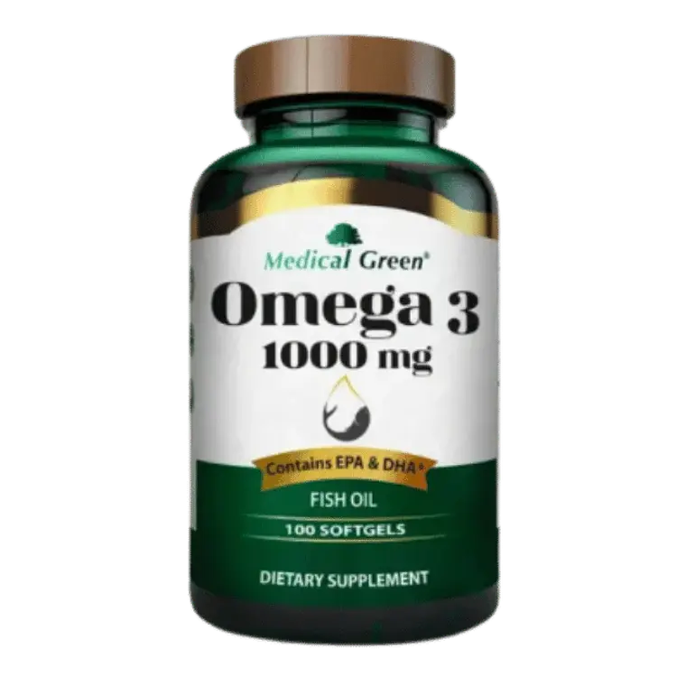 Omega 3 1000 mg Medical Green 100 Softgels 1