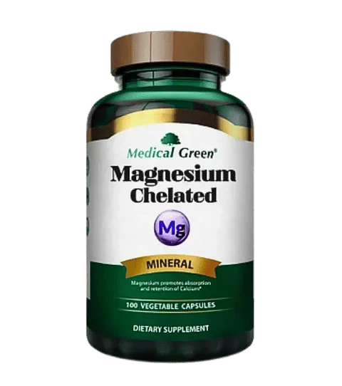 Magnesium Chelated 400 mg Medical Green 100 Cápsulas