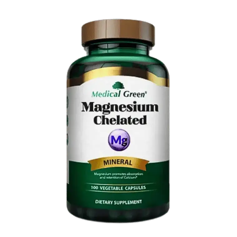 Magnesium Chelated 400 mg Medical Green 100 Cápsulas 1