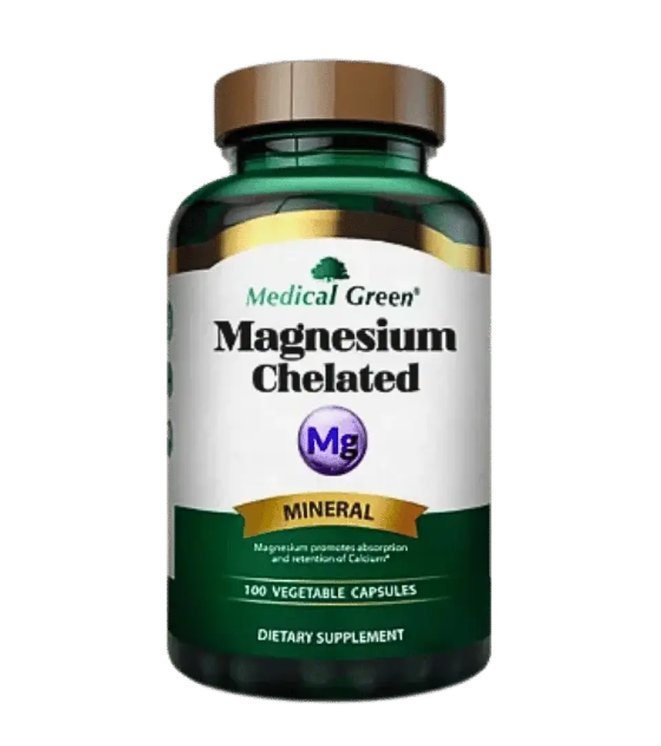 Magnesium Chelated 400 mg Medical Green 100 Cápsulas 1