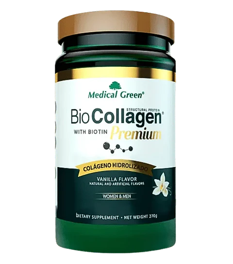 BioCollagen con Biotina Premium 270 Grs Medical Green