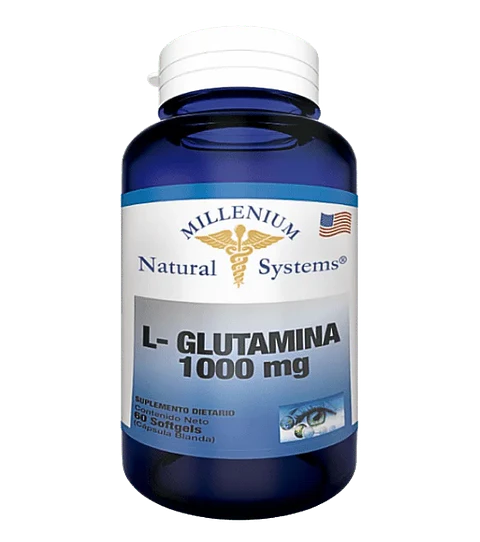 L Glutamina 1000 mg 60 Softgels Millenium Natural Systems