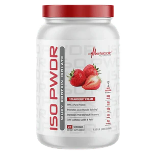 ISO PWDR Whey Protein Isolate 1.5 lb Fresa Metabolic 