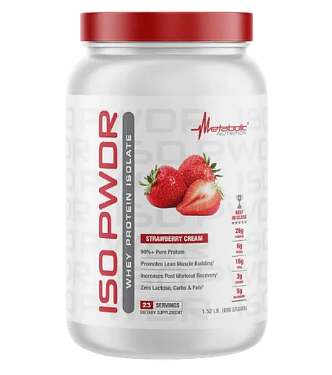 ISO PWDR Whey Protein Isolate 1.5 lb Fresa Metabolic 