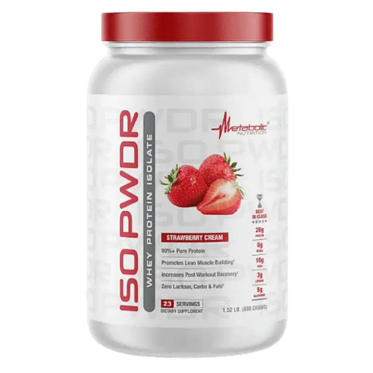 ISO PWDR Whey Protein Isolate 1.5 lb Fresa Metabolic  1