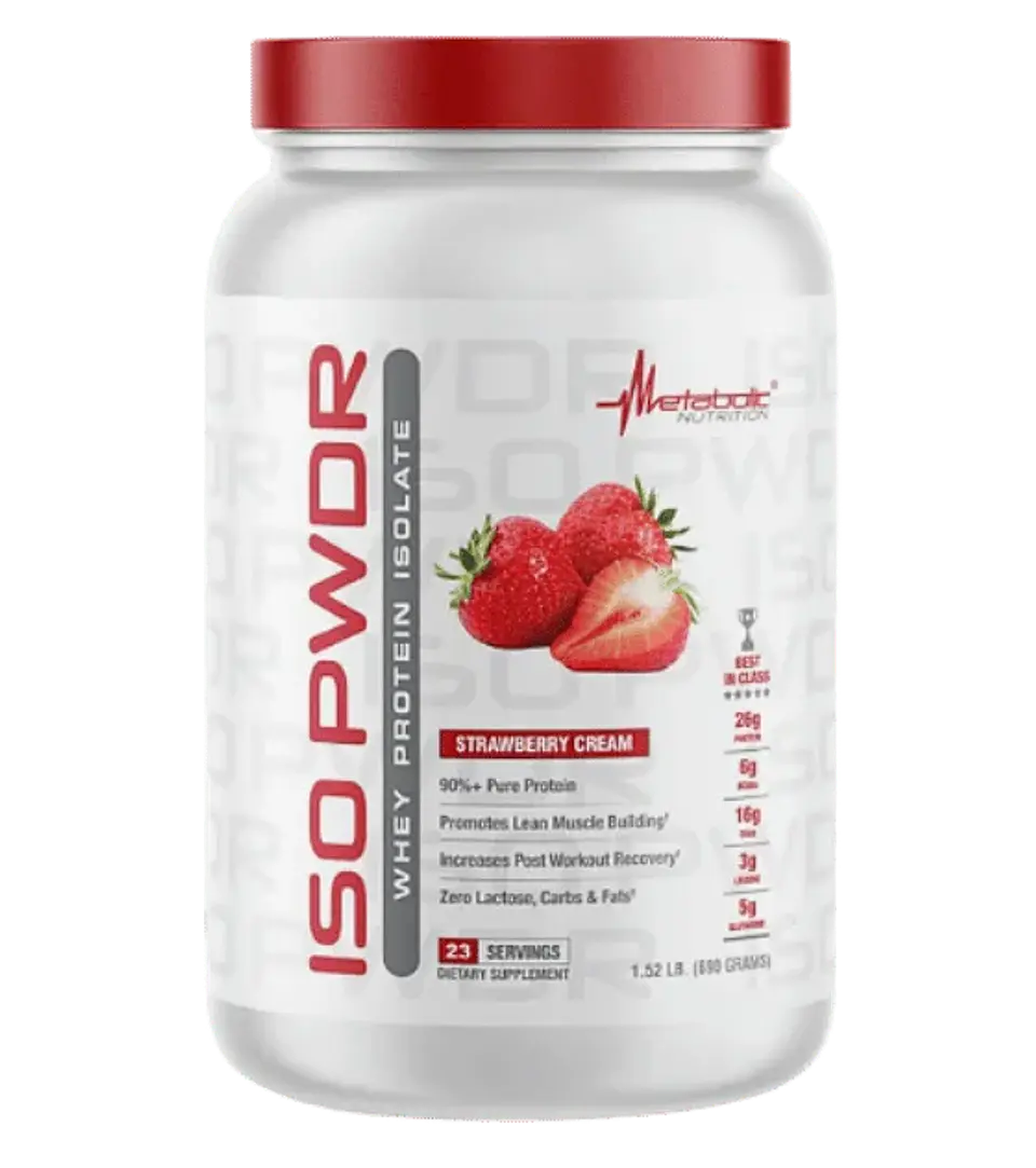 ISO PWDR Whey Protein Isolate 1.5 lb Fresa Metabolic  1