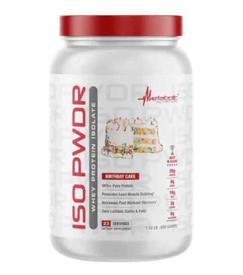 ISO PWDR Whey Protein Isolated 1.5 libras Metabolic Birthday Cake