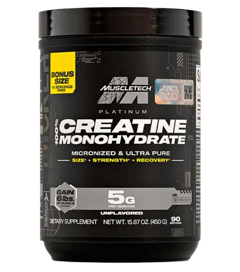 Creatina Platinum Muscletech 400 gramos 80 servicios