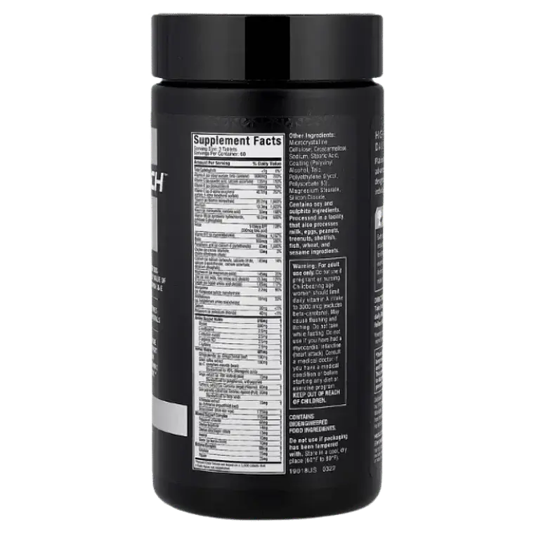 Platinum Multivitamin 180 Tabletas Muscletech 2