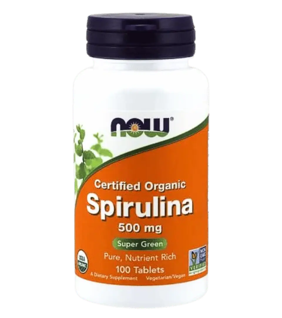 Spirulina 500 Mg Organica Now 100 Tabletas 1