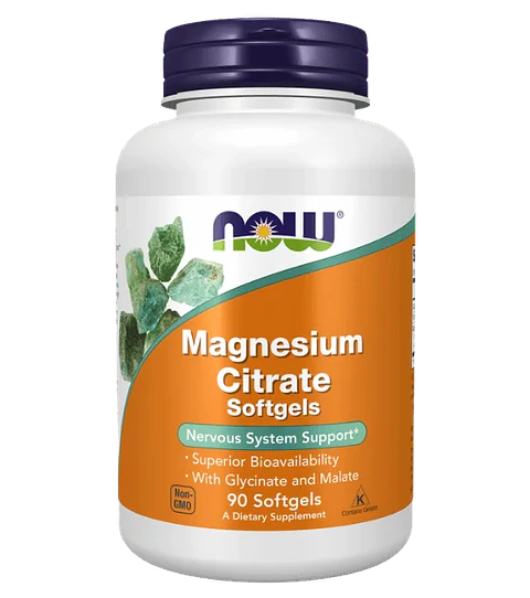 Magnesium Citrate 400 mg Now 90 softgels