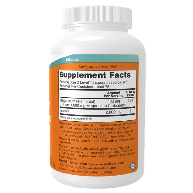 Magnesium Inositol Relax 454 gr Now  2
