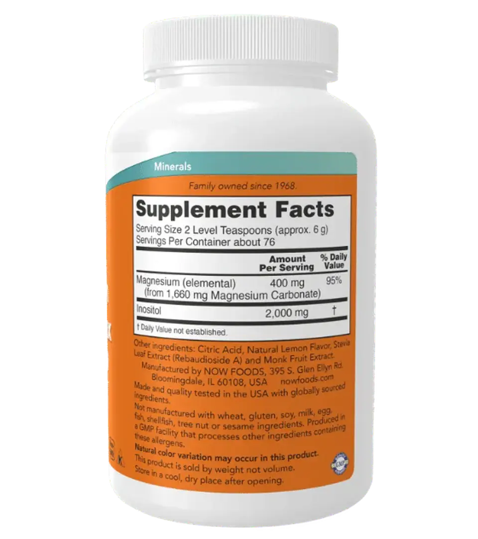 Magnesium Inositol Relax 454 gr Now  2