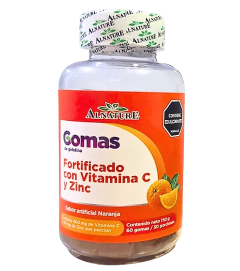 Gomas de vitamina C con Zinc 60 gomas Alnature