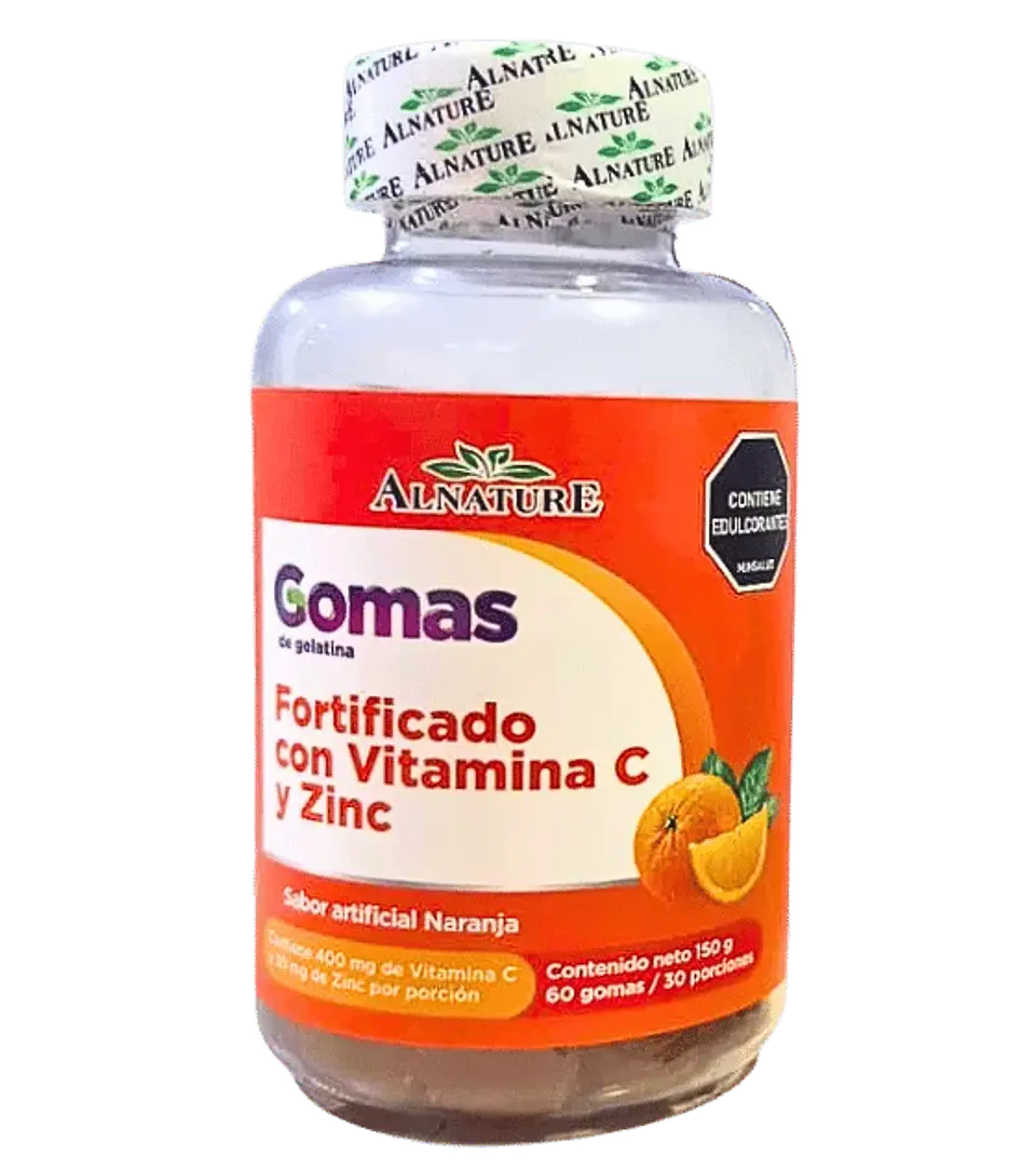 Gomas de vitamina C con Zinc 60 gomas Alnature 1