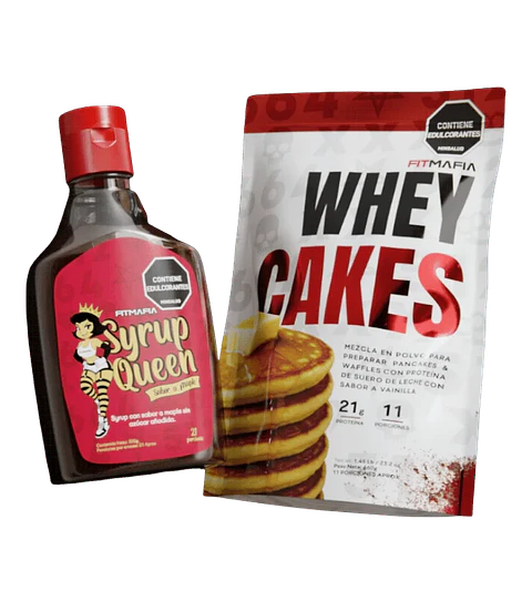 Whey Cakes Pancakes con Syrup Fit Mafia 