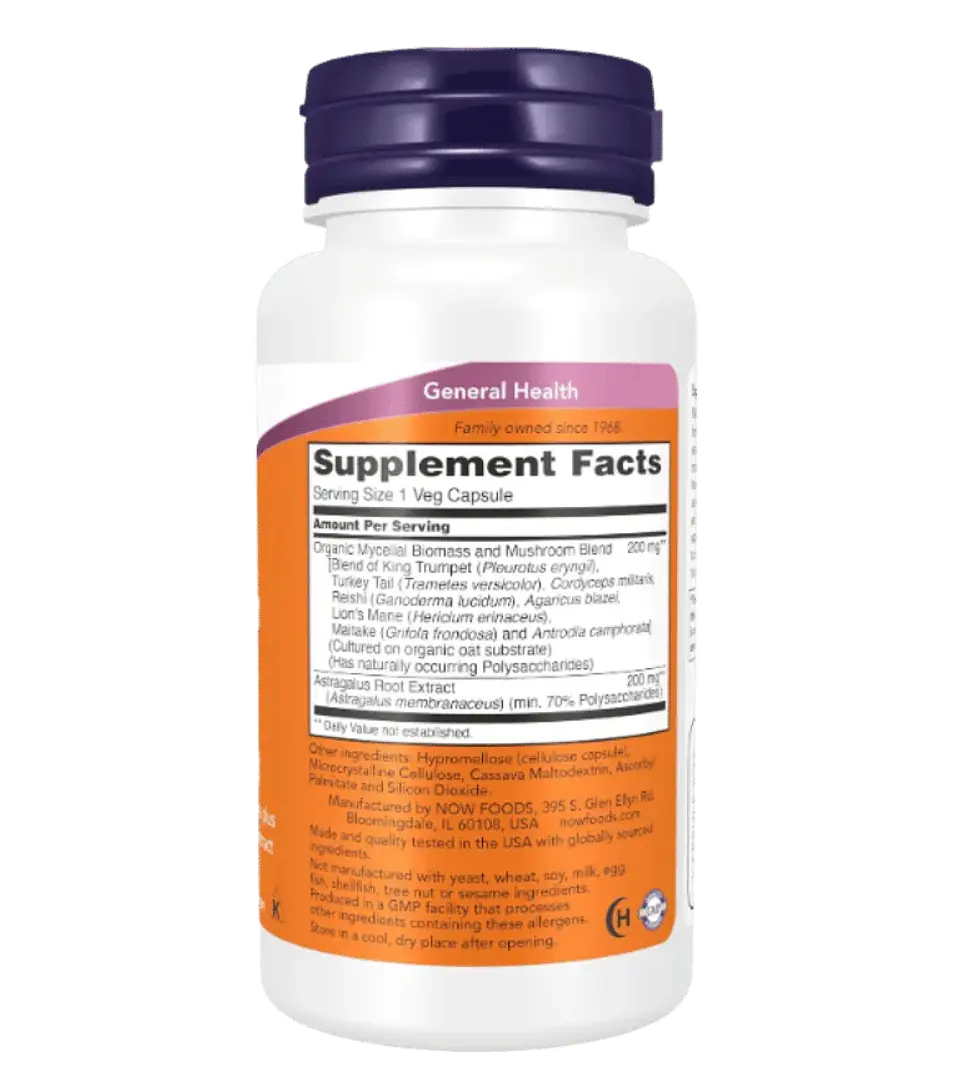Mushroom Immune Renew 90 Cápsulas Now 2