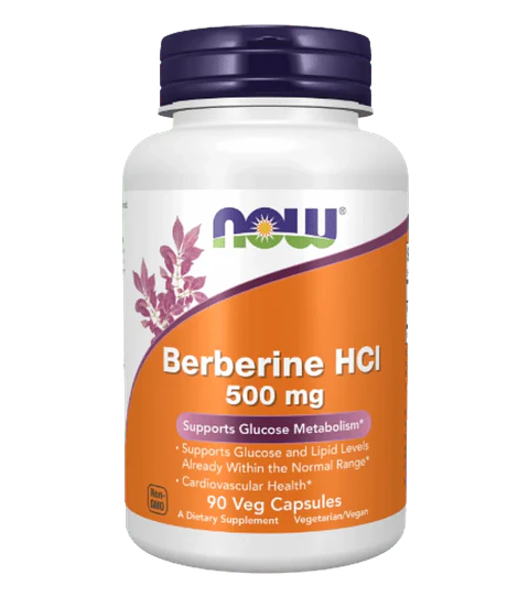Berberina HCL 500 mg Now 90 Cápsulas