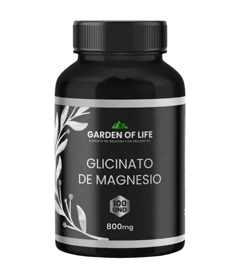 Glicinato de Magnesio 800 mg 100 Cápsulas Garden of Life