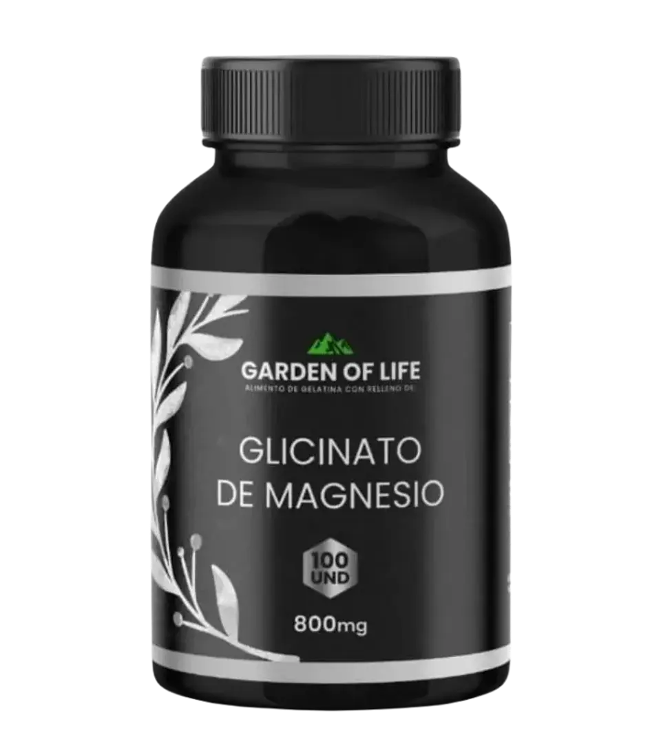Glicinato de Magnesio 800 mg 100 Cápsulas Garden of Life 1