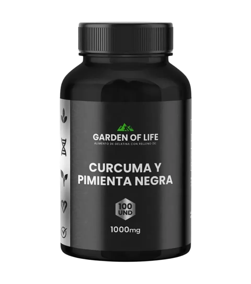 Curcuma y Pimienta Negra 100 softgel 1000 mg Garden Of Life  1