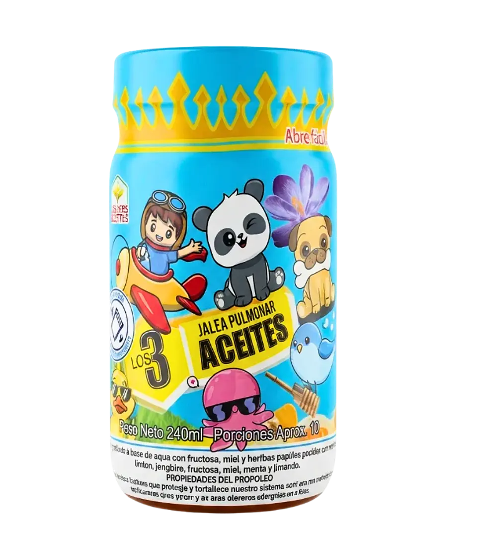 Jalea Pulmonar los 3 aceites niños 240ml Los Tres Aceites  1