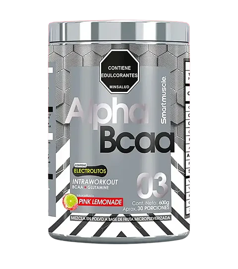 Alpha BCAA Aminoácidos Limonada Rosada 600 g Smart Muscle  