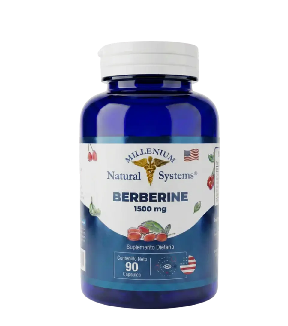 Berberina 1500 mg 90 Cápsulas Millenium Natural Systems 1