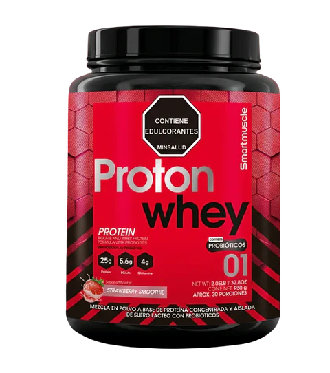 Proton Whey Batido de Fresa 2 lb Smart Muscle